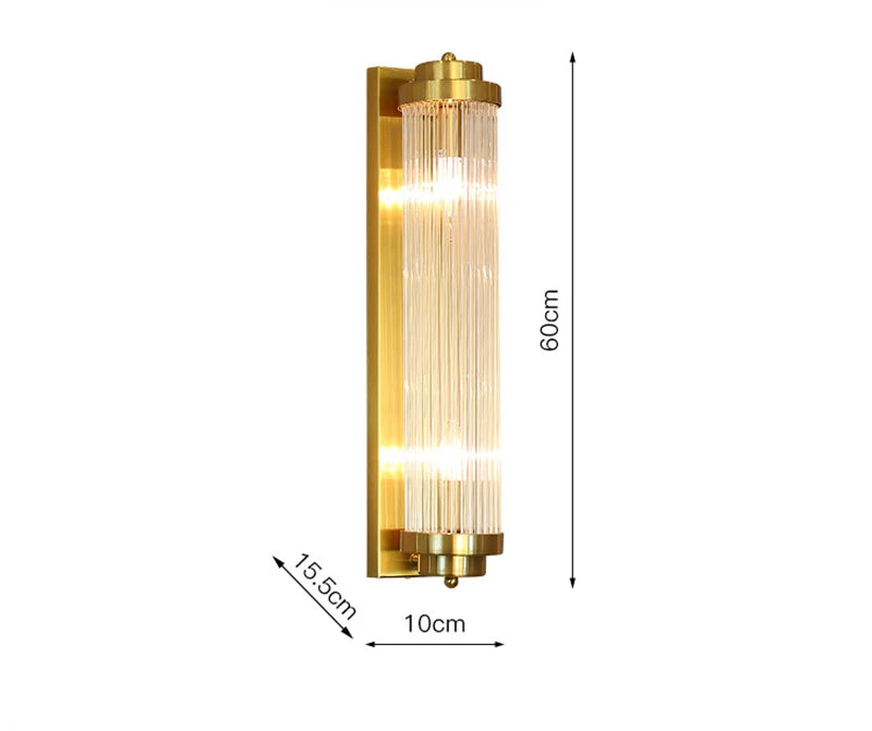 Elegant Modern Wall Sconce - Brushed Gold LED Lamp