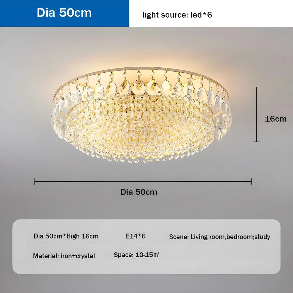 Luxury Modern Crystal Chandelier - Elegant Gold Pendant Light