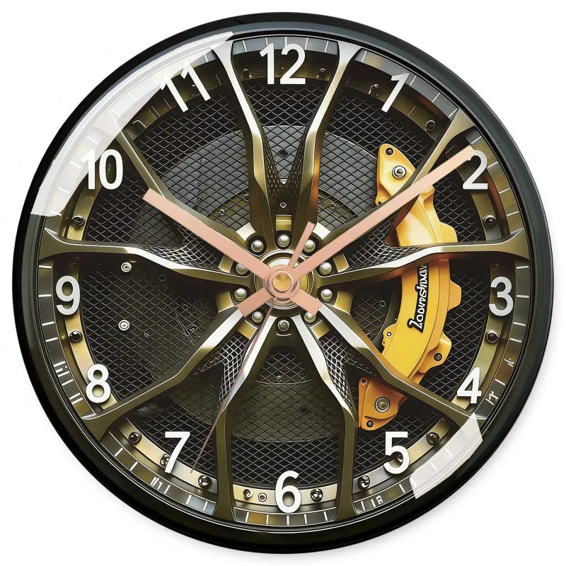 Elegant Silent Gear Wall Clock - No-Punch Quartz Movement
