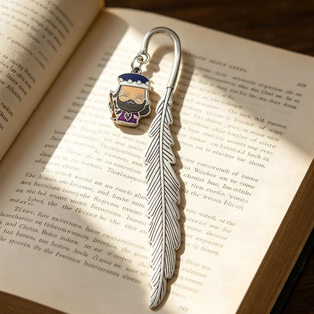Premium Metal Harry Potter Feather Bookmark - Magic School Gift