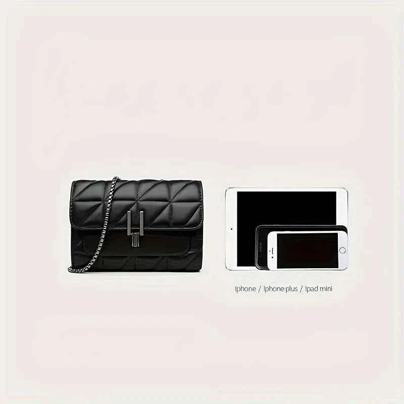 Elegant Mini Plaid Crossbody Bag - Classic Flap Purse