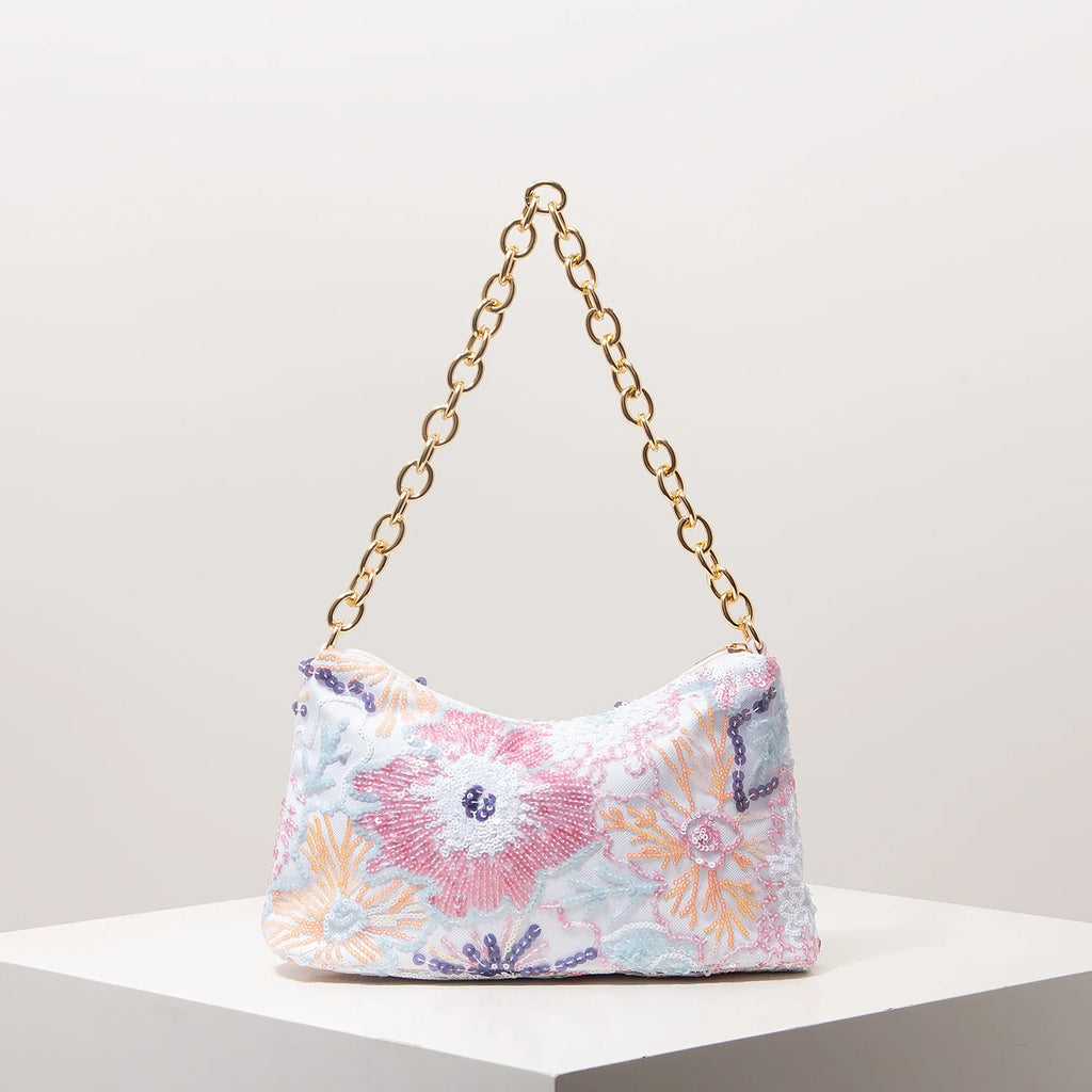 Elegant Embroidered Sequin Bag