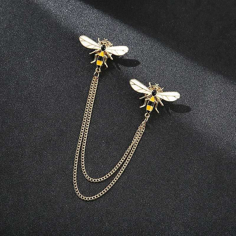 Luxury Crystal Bee Brooch - Elegant Sweater Pin