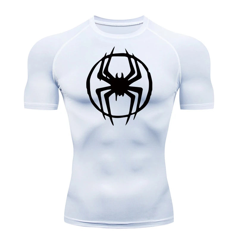 Premium Spider Graphic Compression Shirt - Quick Dry Athletic Tee