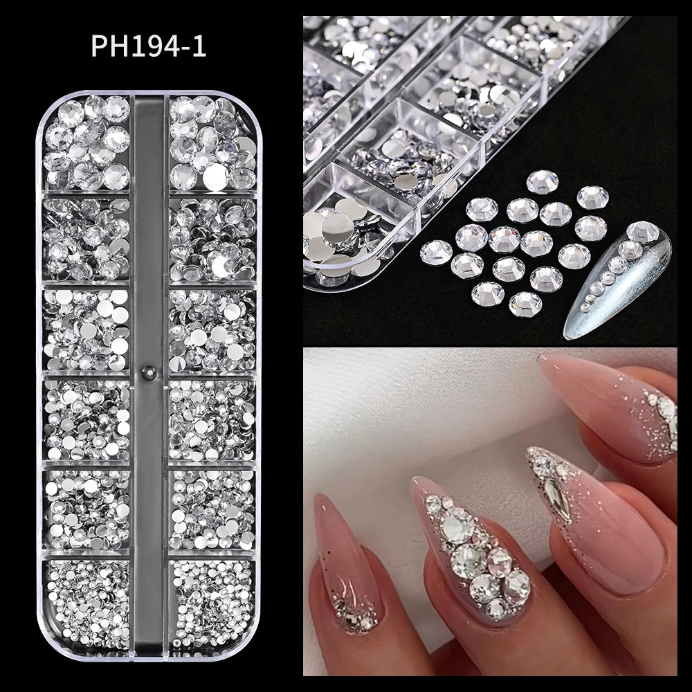 Luxury Pink Nail Rhinestones - Crystal Glitter Charms & Gems
