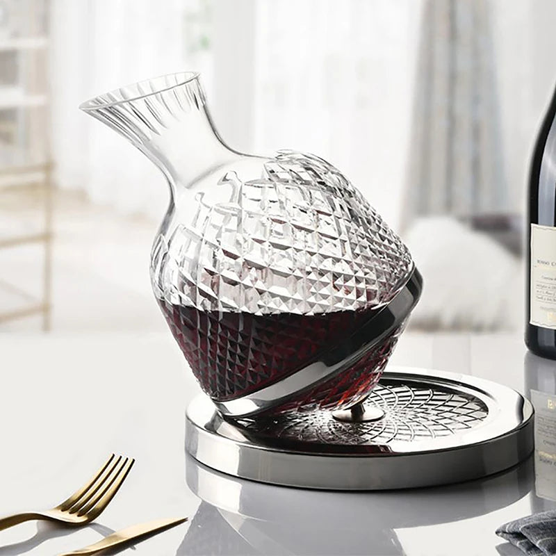 Premium Crystal Glass 360 Rotating Wine Decanter - 1500ml