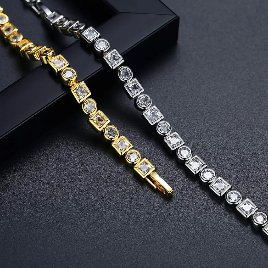 Elegant Luxury Cubic Zirconia Bracelet - Iced Out Crystal Design