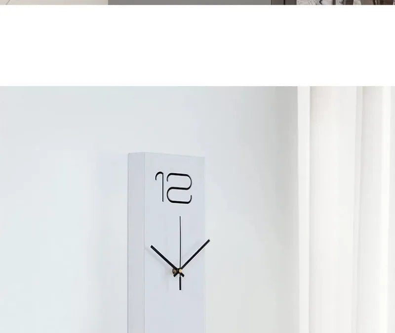 Elegant Modern Wood Silent Clock - Date & Temp Display