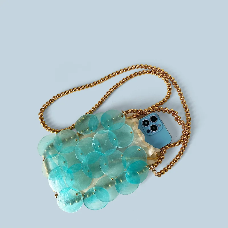 Elegant Sparkle Bead Bag - Handmade Mermaid Princess Design