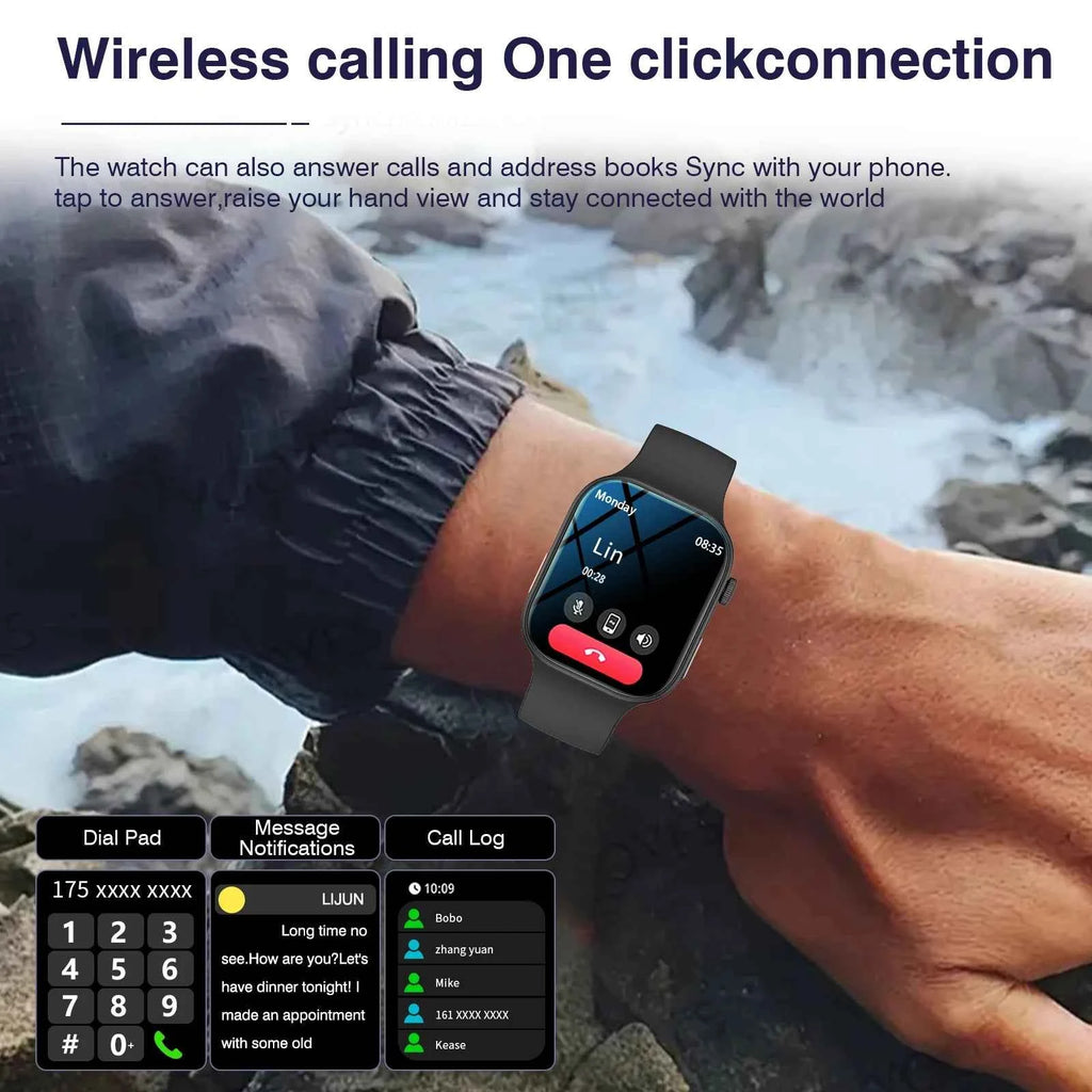Smart Watch with 2.02-Inch HD Display - Premium Fitness Tracker