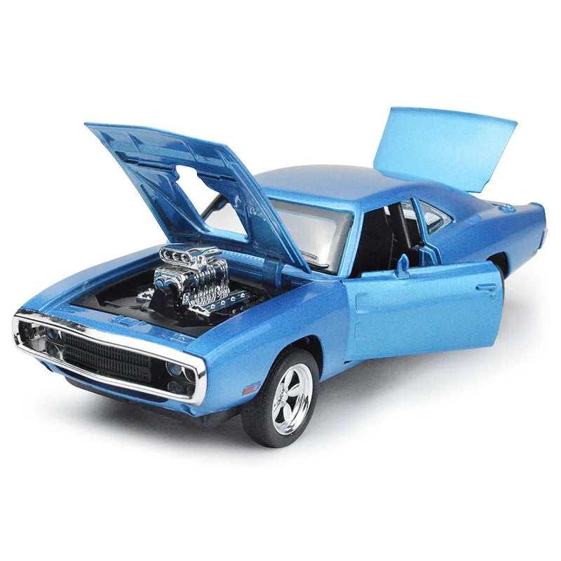 Premium 1970 Dodge Charger Alloy Model - Pull Back Sports Car