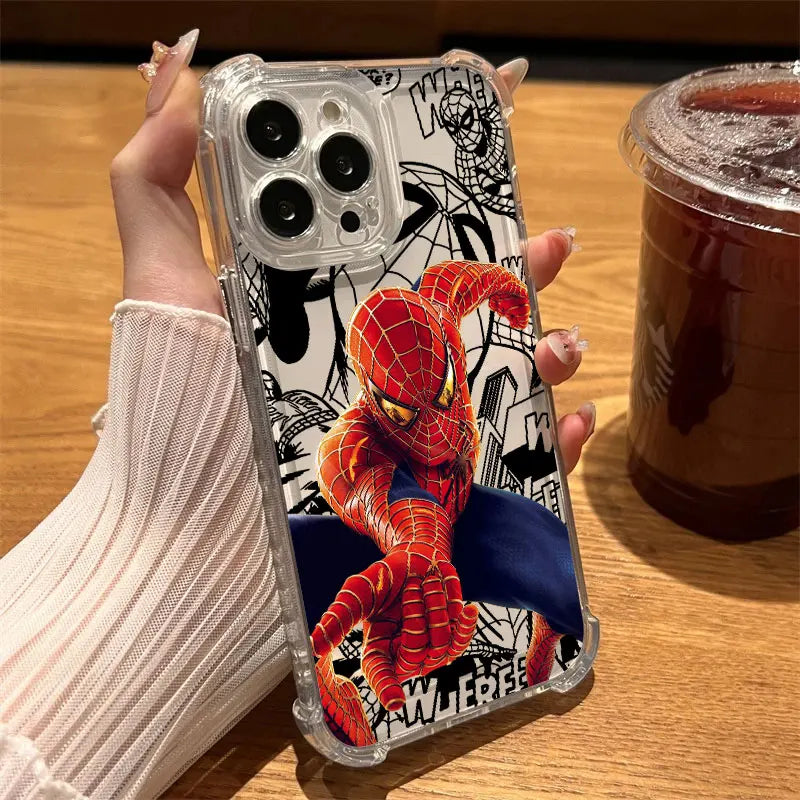 Premium Spider Man Clear Case - Shockproof Phone Cover