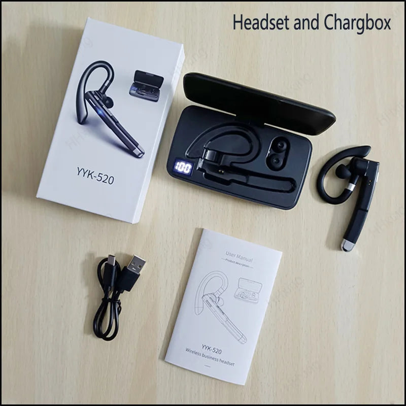 Premium Wireless Bluetooth Headset with Microphone & Noise Cancellation
