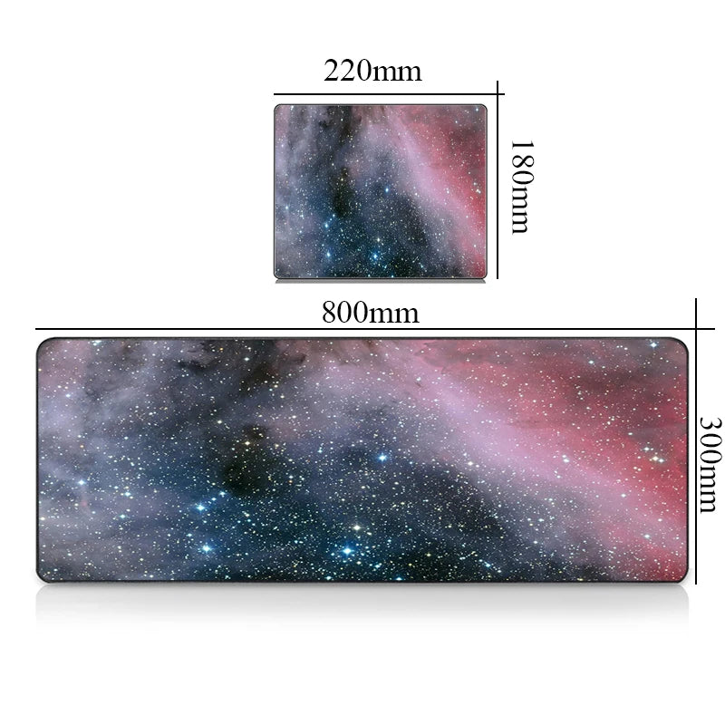 Premium Gaming Desk Mat - Large Mousepad with Galaxy Design
