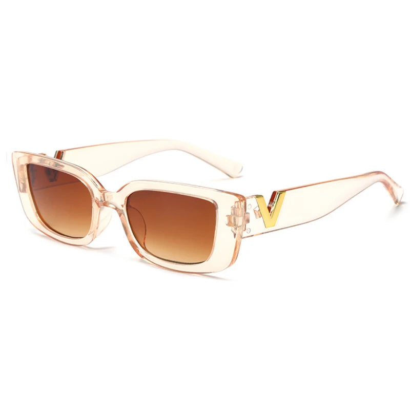 Luxury Vintage Rectangle Sunglasses - Classic Small Frame Eyewear