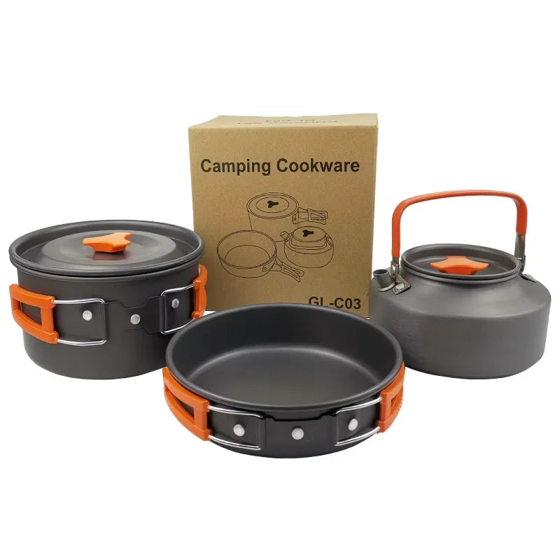 Premium Portable Camping Cookware Set - Durable Outdoor Gear