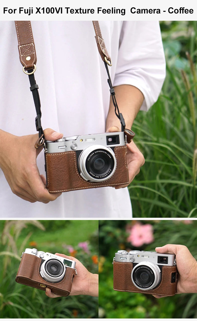 Premium Fujifilm X100VI Half Case with Strap