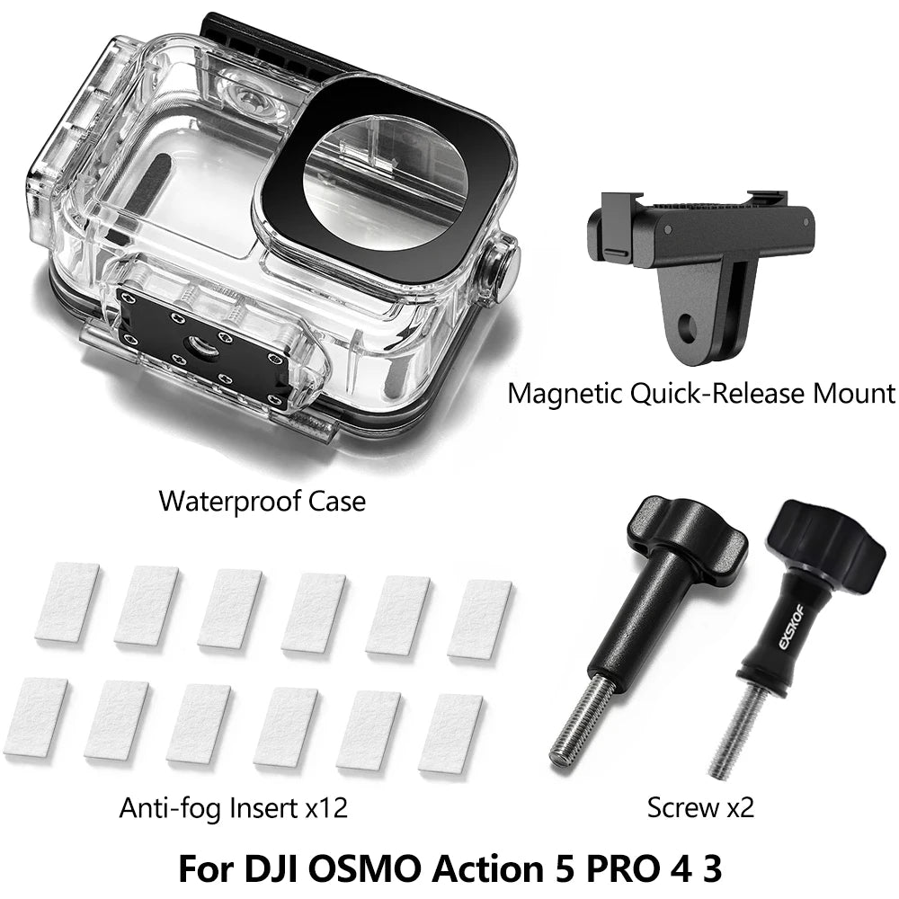 Professional Waterproof Case for DJI Osmo Action 5 4 3