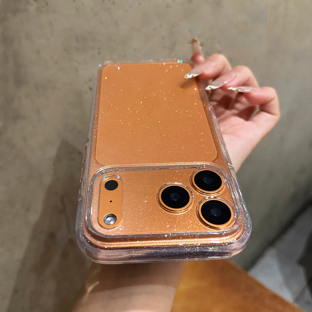 Luxury Glitter Transparent Phone Case - Shockproof Clear Bumper
