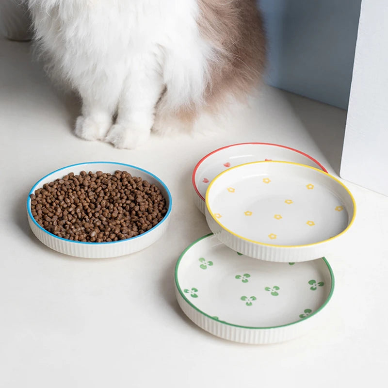 Premium Ceramic Cat Bowl - Elevated Feeding & Water Dish