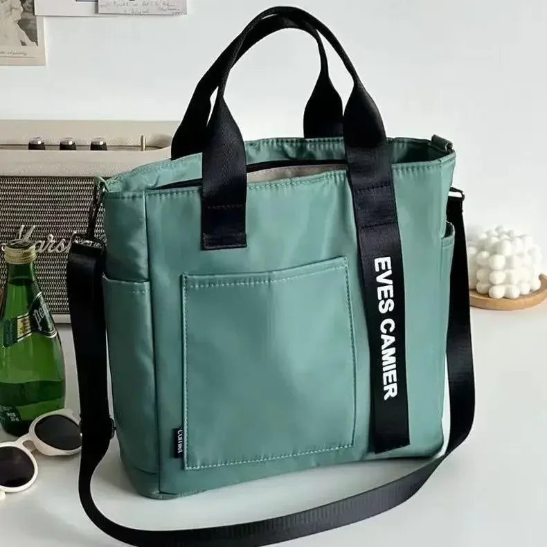 Elegant Casual Tote Bag - Waterproof Nylon Messenger