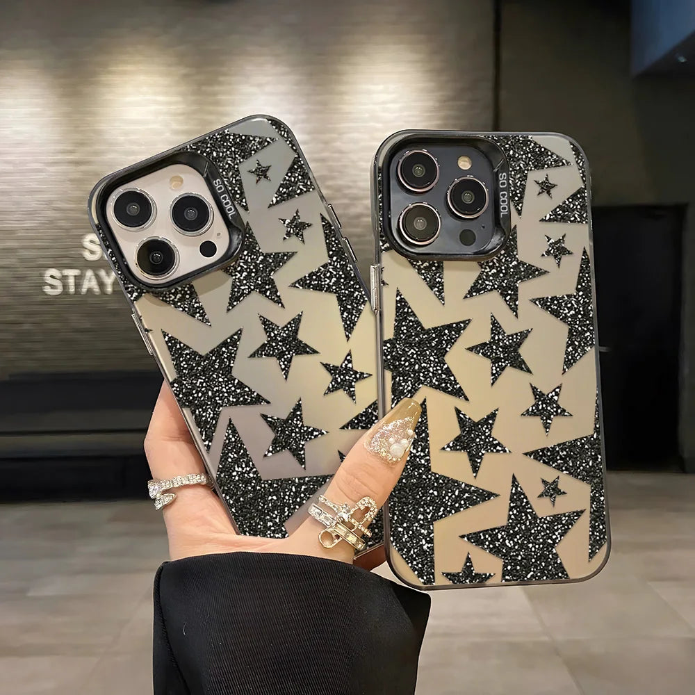 Premium Luxury iPhone Star Case - Hard Matte IMD Cover