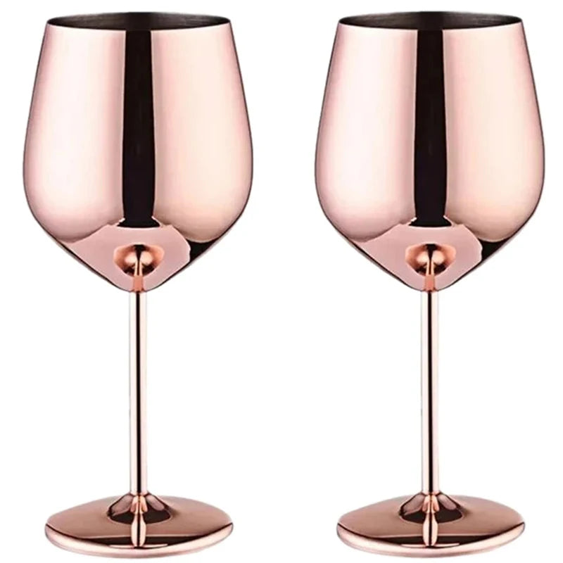 Premium Stainless Steel Wine Goblet - Durable & Elegant 500ml