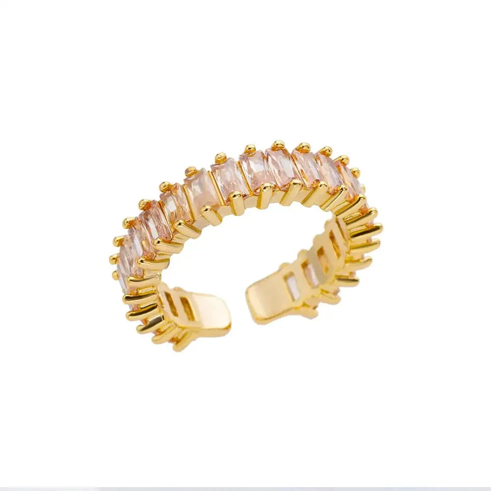 Luxury Classic Gold Stainless Steel Ring for Women