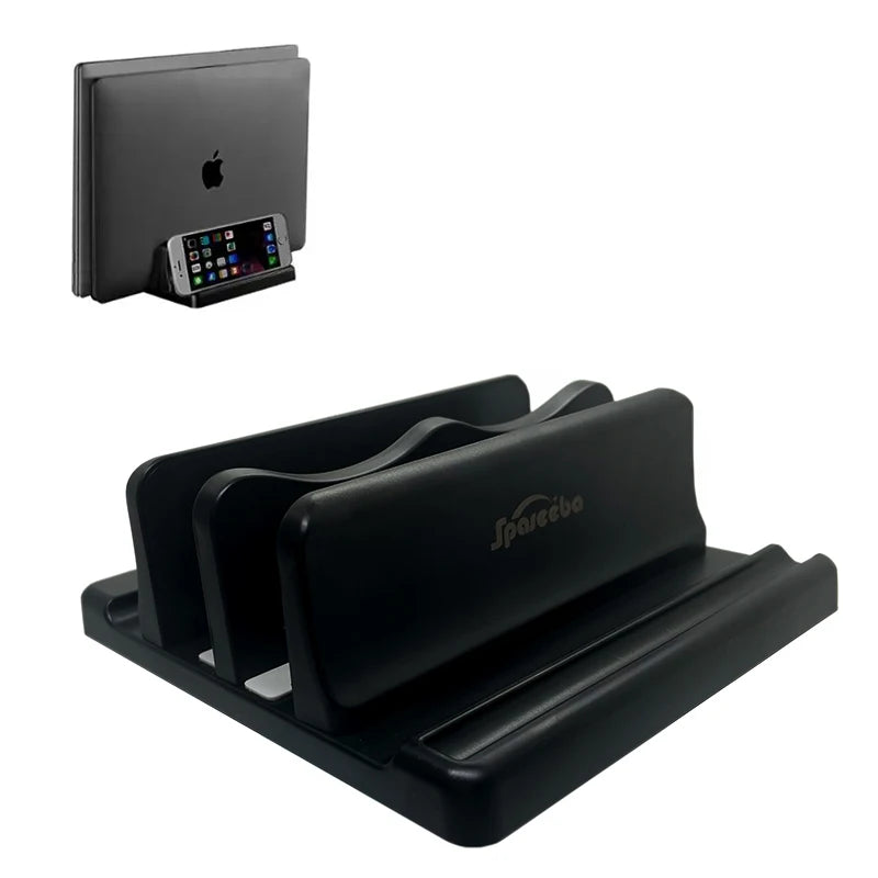 Premium Vertical Laptop Stand - Desktop Space Saver
