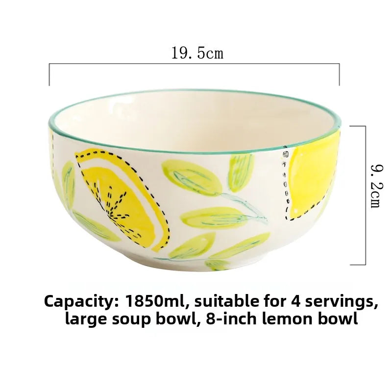 Elegant Ceramic Lemon Dinnerware Set - Premium Dining Collection