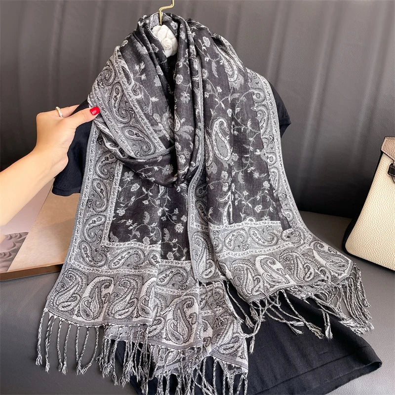 Luxury Cashmere Pashmina Shawl - Elegant Winter Wrap