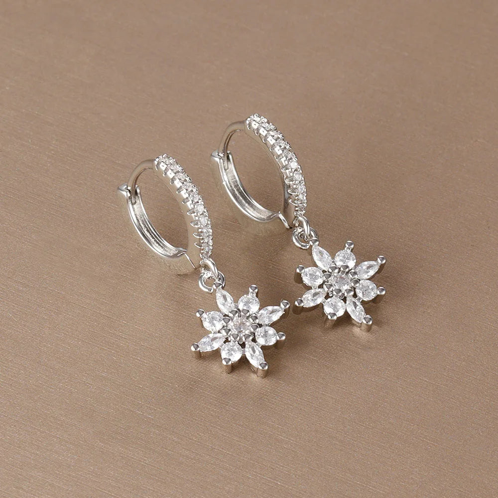 Elegant Star Dangle Earrings - Sparkling Zircon Fashion Jewelry