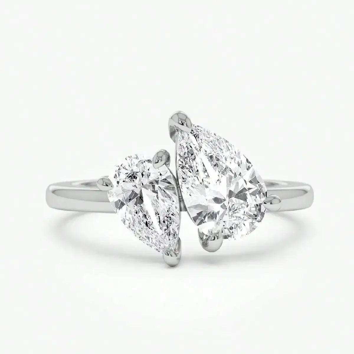 Classic Zircon Water Drop Ring in 925 Sterling Silver