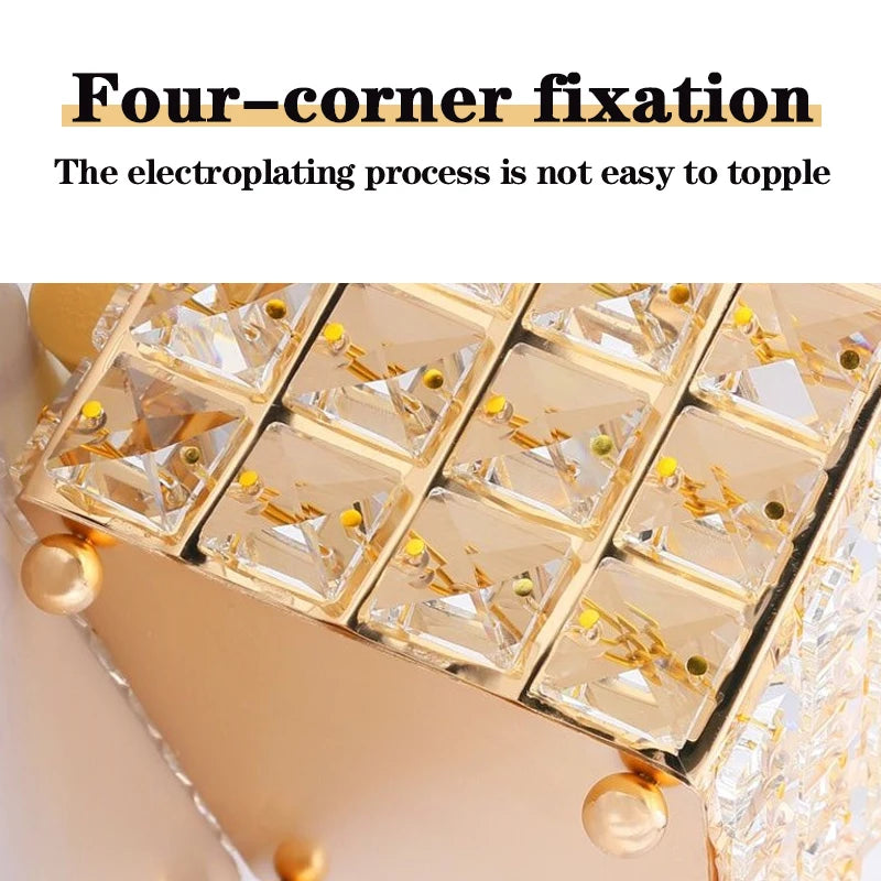 Elegant Luxury Crystal Tissue Box for Tabletop Decor