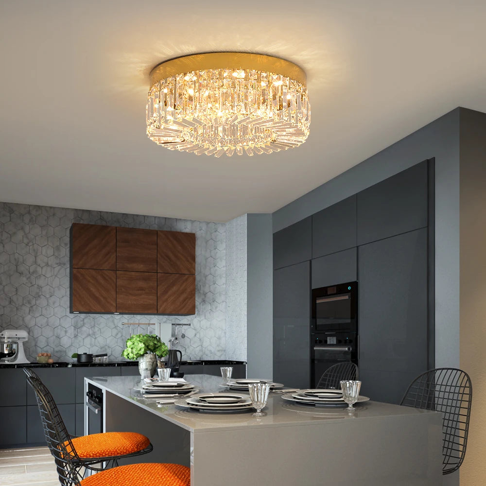 Elegant Modern Crystal Chandelier - LED Ceiling Light