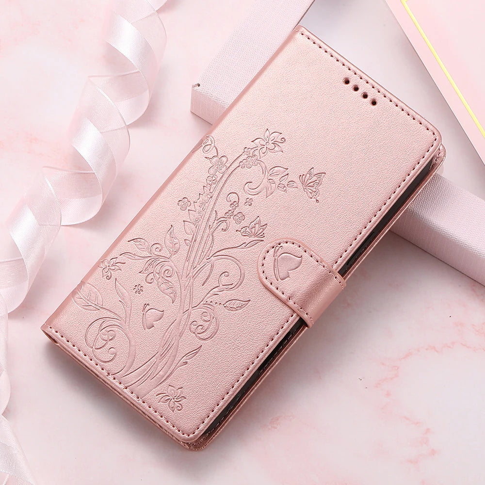 Luxury Leather Flip Case - Wallet & Card Slot Cover