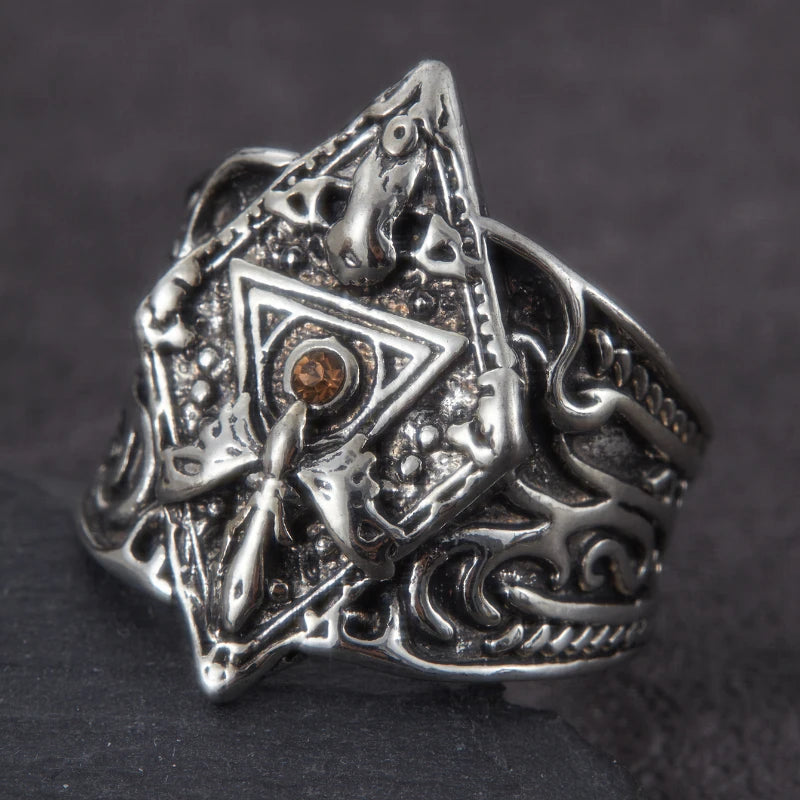 Vintage Gothic Bat Ring - Zirconia Rhombus Statement Piece