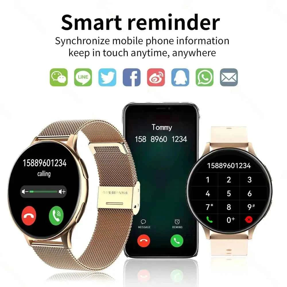 Premium Wireless Charging Smartwatch - Bluetooth Calls & Fitness Tracker