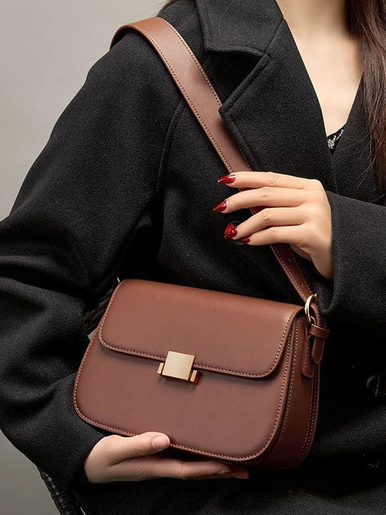 Premium Leather Shoulder Bag - Luxurious Designer Style