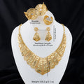 Exquisite 18K Gold Plated Dubai Jewelry Set - Luxury Necklace & Earrings