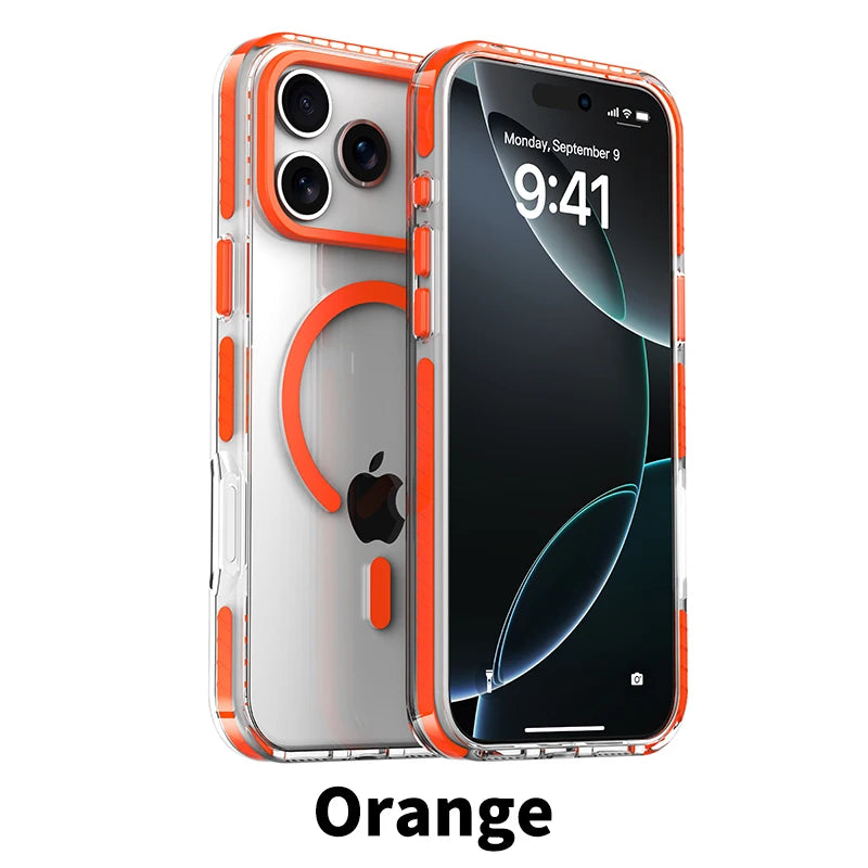 Luxury MagSafe Clear Cover - Slim Wireless Charging Case