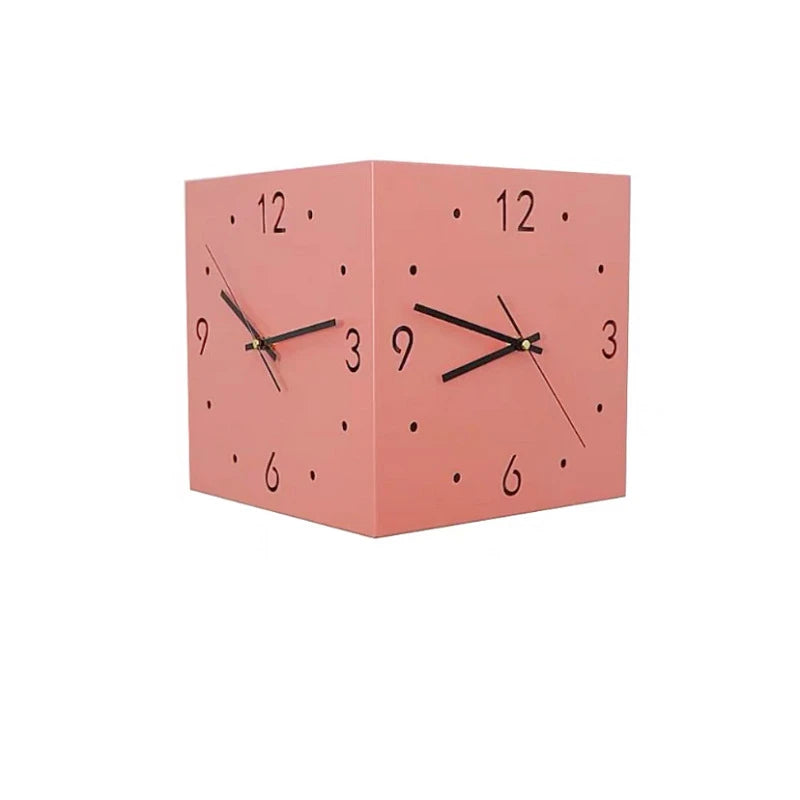 Elegant Double Sided Wall Clock - Silent Analog Display