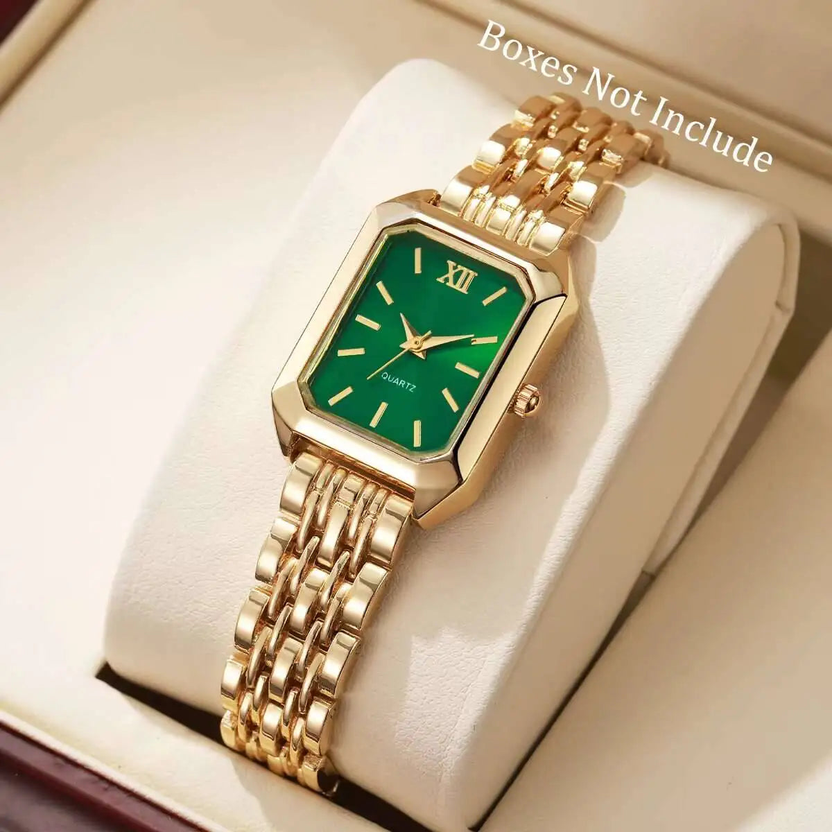 Elegant Women's Rectangle Quartz Watch - Luxury Analog Wristwatch