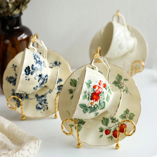 Elegant Metal Tea Cup Rack - Coffee & Tea Storage