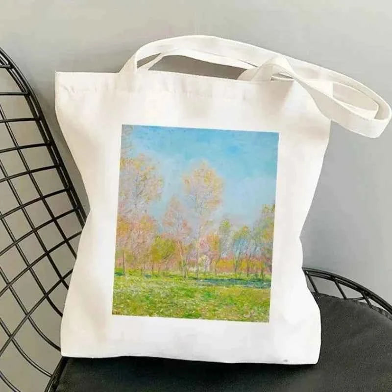 Elegant Floral Canvas Tote Shoulder Bag