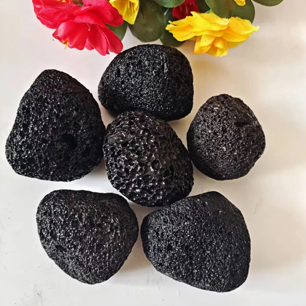 Volcanic rock diffuser - natural porous stone geode for aromatherapy and aquarium decor