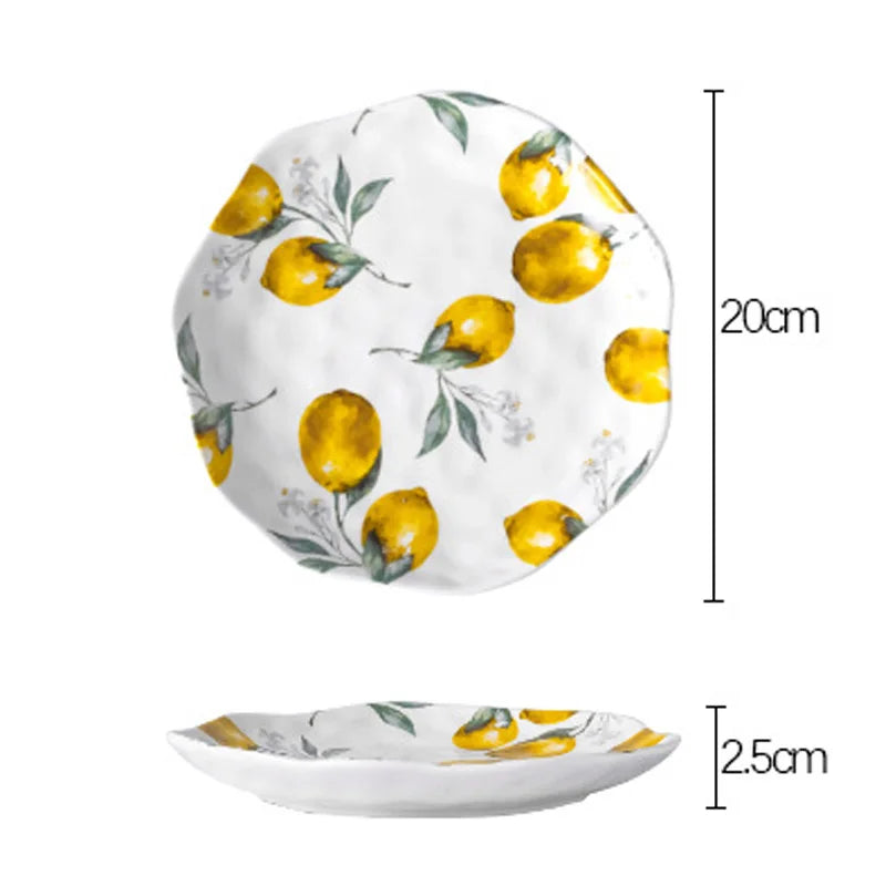 Elegant Ceramic Dinner Plate - European Style Round Dish