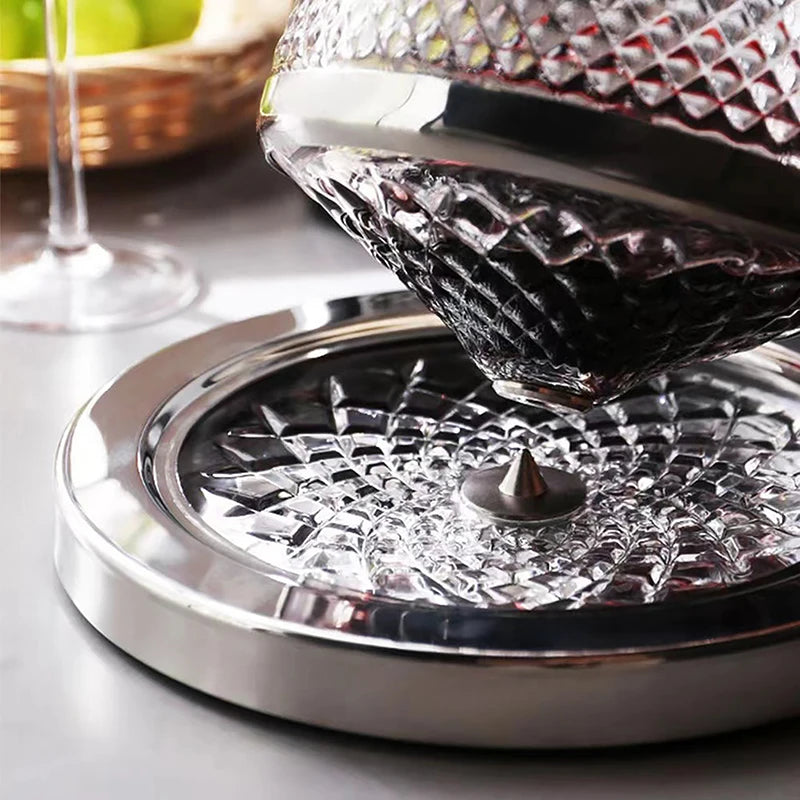 Premium Crystal Glass 360 Rotating Wine Decanter - 1500ml