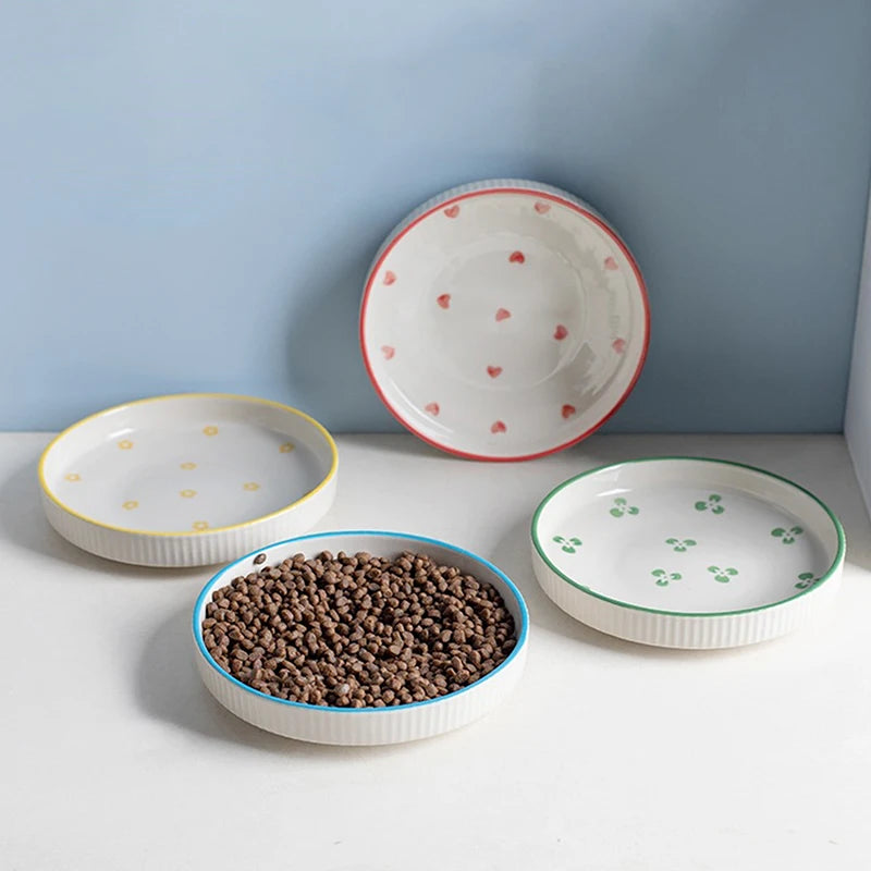 Premium Ceramic Cat Bowl - Elevated Feeding & Water Dish