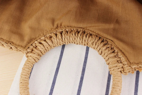 Elegant Women's Straw Tote - Handmade Beach Weaver